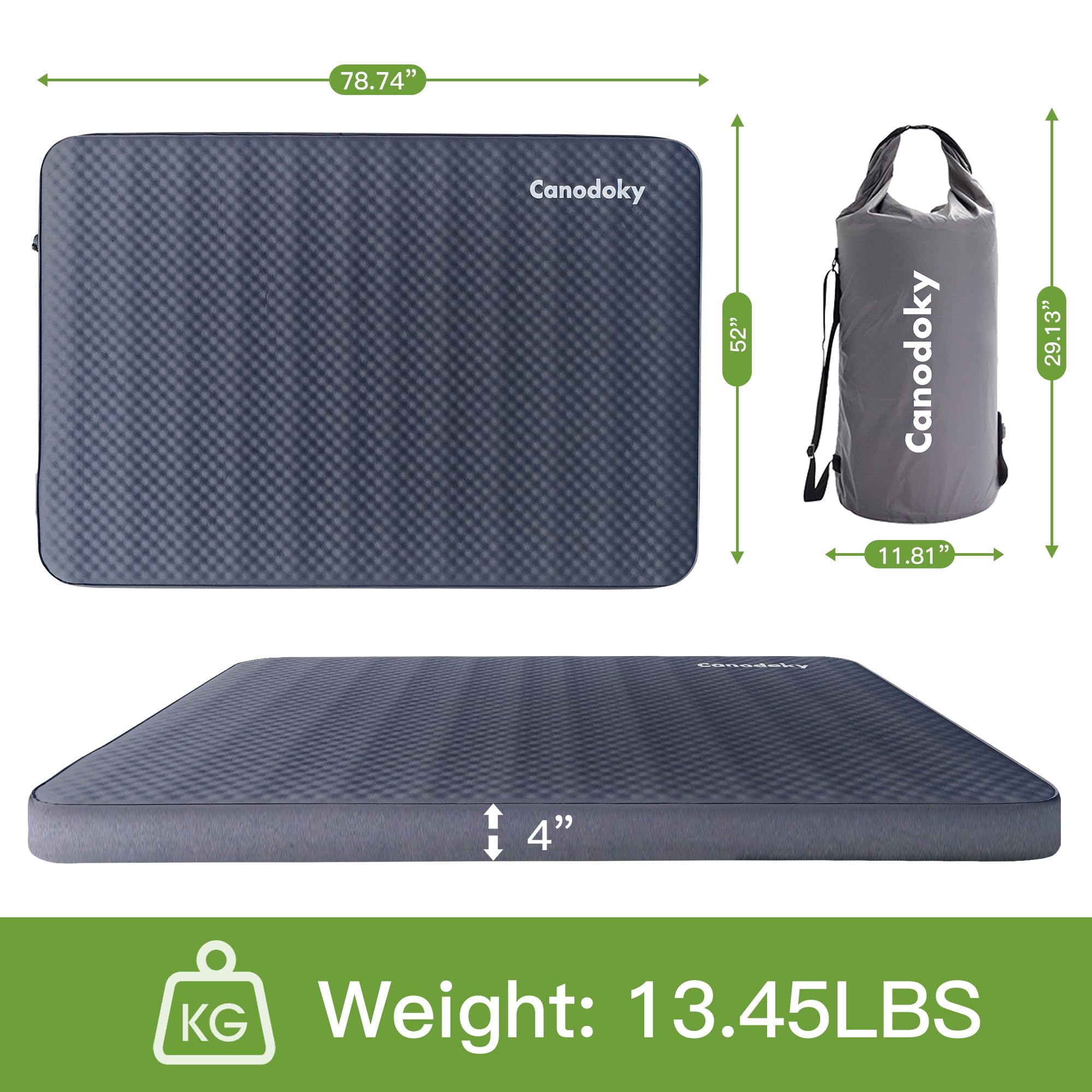 Canodoky sleeping pad deflate system makes packing effortless.