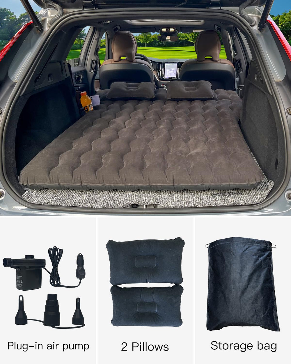 Canodoky SUV air mattress cup holder keeps drinks within easy reach.