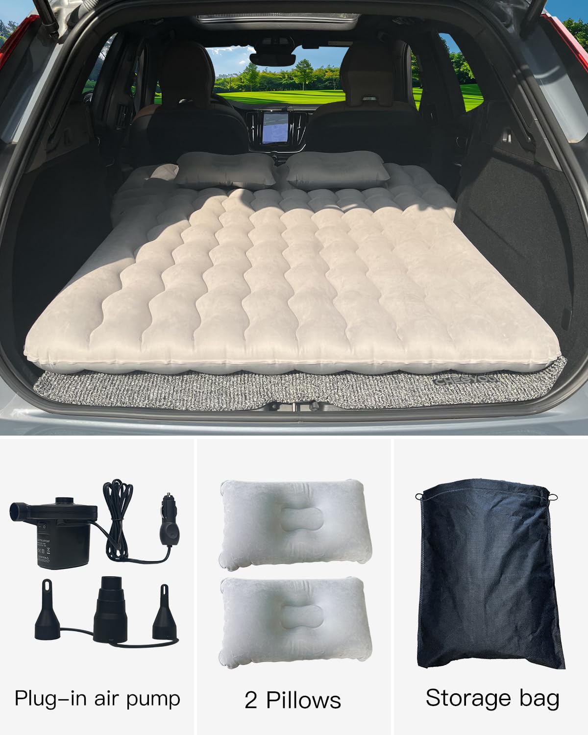 Canodoky SUV air mattress cup holder keeps drinks within reach.