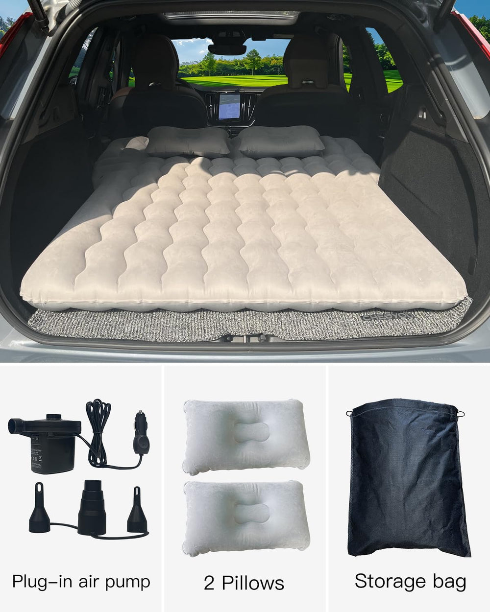 Canodoky SUV air mattress cup holder keeps drinks within reach.