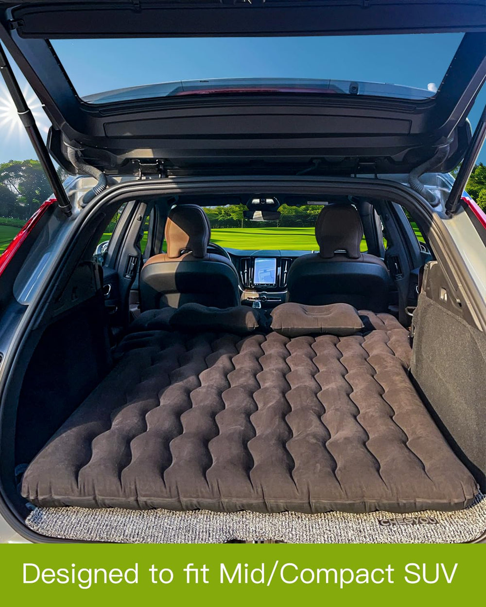 Canodoky SUV air mattress with flocked surface feels plush for restful sleep.