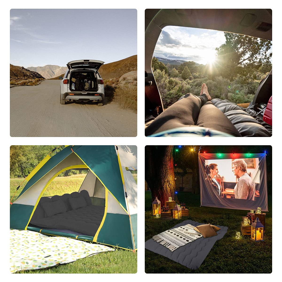 Canodoky SUV air mattress pillow set adds cozy support at night.