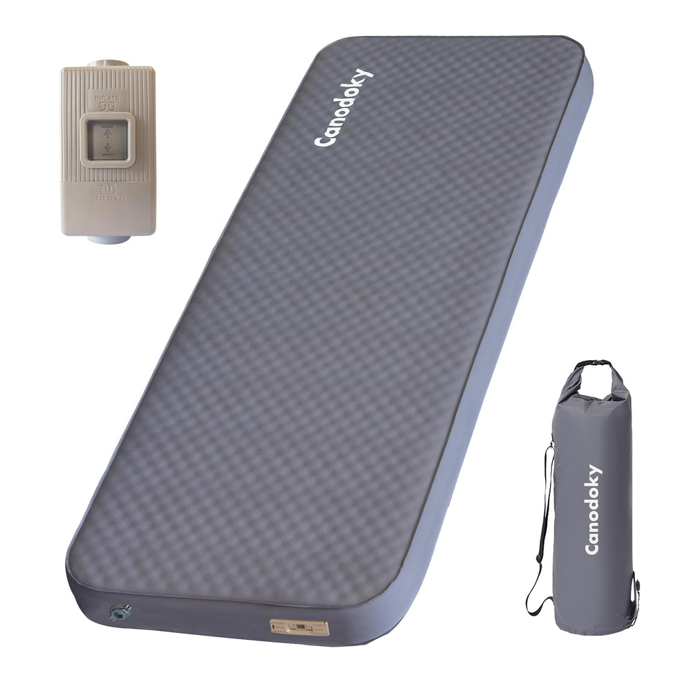 Canodoky ultra-thick sleeping pad front view delivers stable car-camping support.