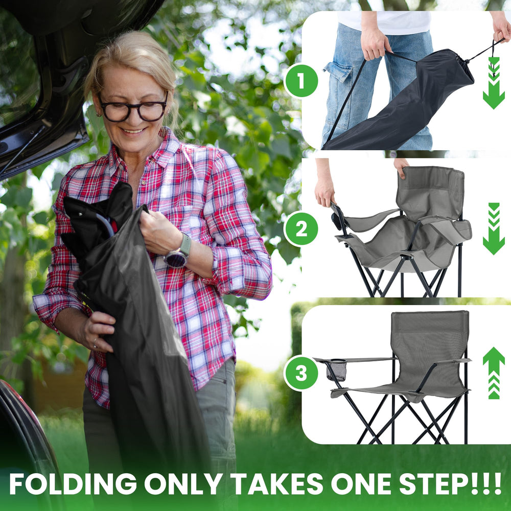 Canpsky 2 pack portable camping chair carry bag included