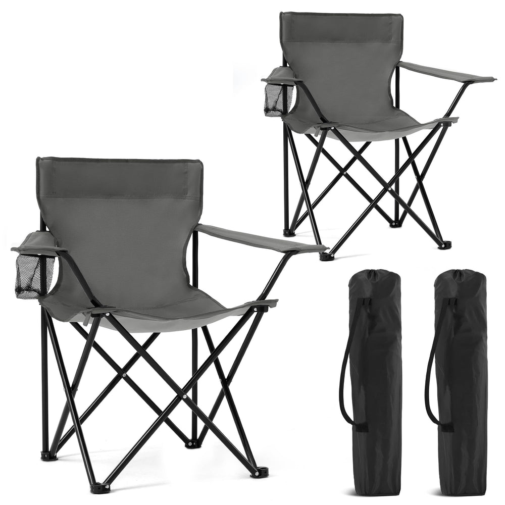 Canpsky 2 pack portable camping chair front view for outdoor comfort