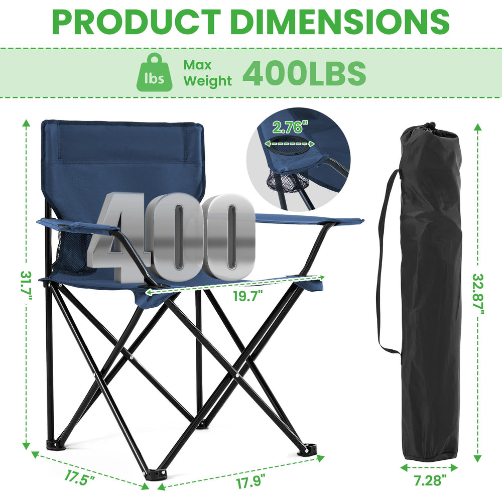Canpsky chair uses breathable 600D Oxford fabric for all-weather use