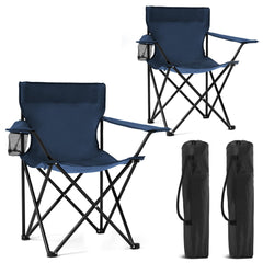 Canpsky 2-pack camping chairs with sturdy X-structure for stability on uneven ground