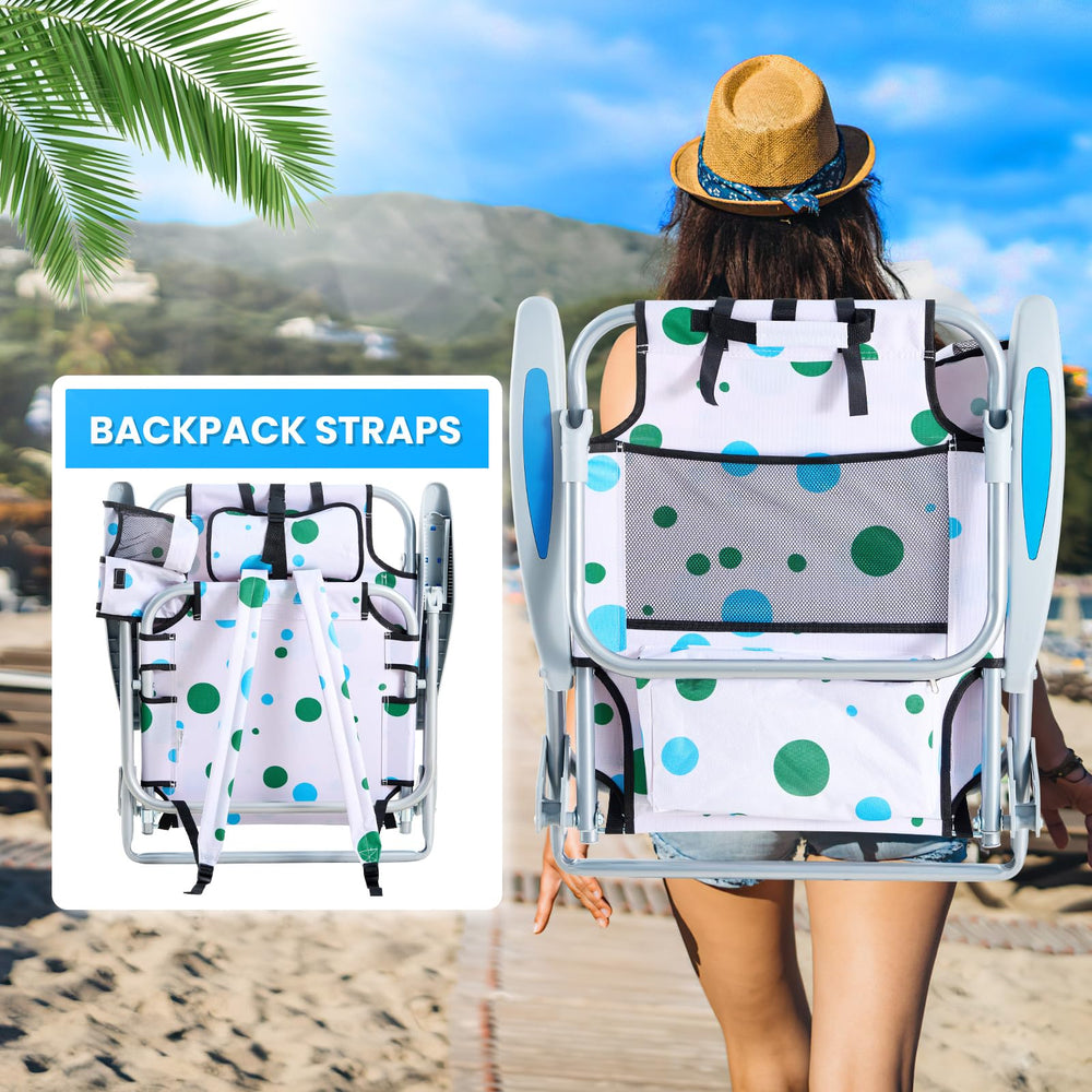 Canpsky five-position chair adjusts for sun or shade.