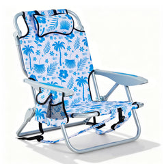 Canpsky beach chair heavy blue coconut tree color with sturdy frame.