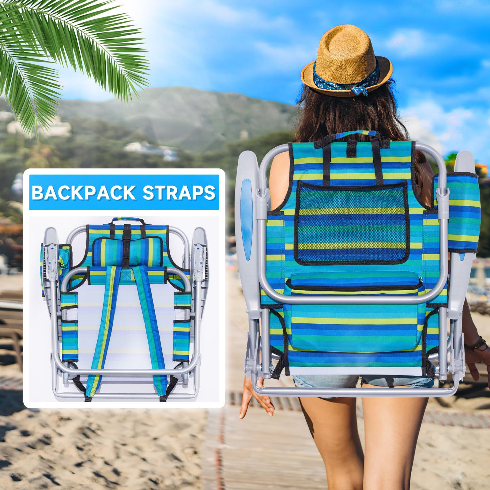 Canpsky chair rear cooler pouch keeps drinks cold