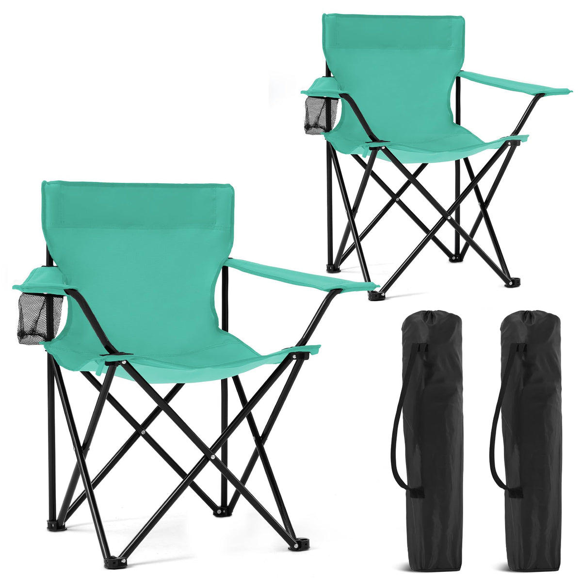 Canpsky blue folding camping chair is lightweight and easy to transport.