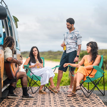 Canpsky compact folded blue chair fits in most trunks.