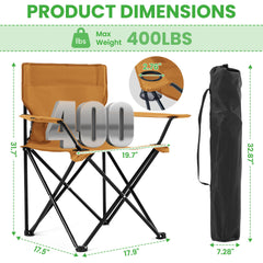 Canpsky folding chair on grass outdoors ideal for picnics and camping.