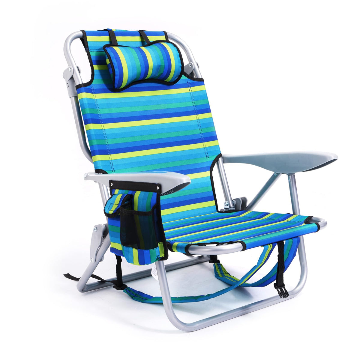 Canpsky portable beach chair ocean striped ready for easy beach transport