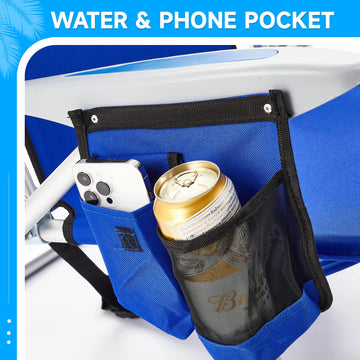 Canpsky chair pocket and storage pouch in blue for essentials