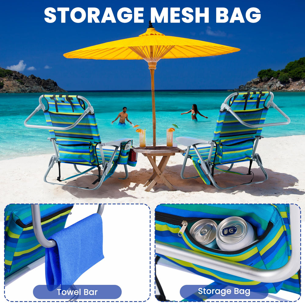 Canpsky towel bar and back pocket offer convenient storage during outdoor use.