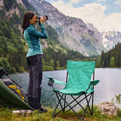 Canpsky two-pack blue camping chairs offer versatile outdoor seating.