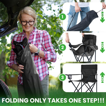 Canpsky two-pack folding chair backrest ergonomic design for comfortable seating.