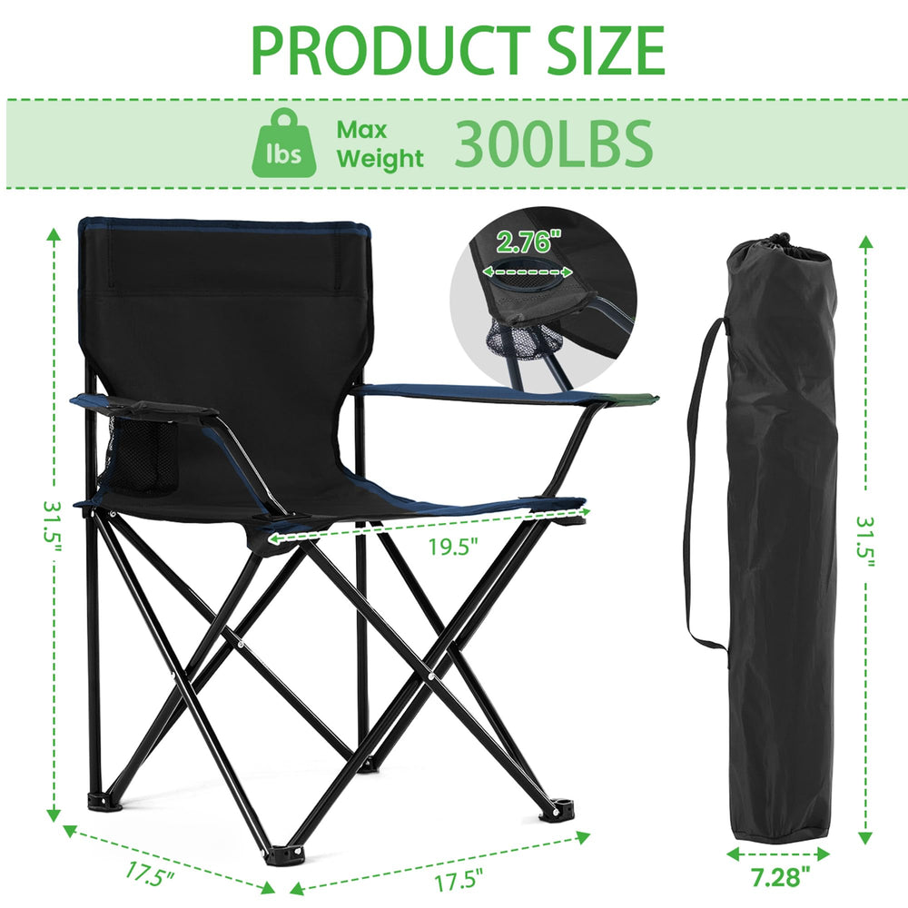 Canpsky two-pack folding chair carry bag exterior shows compact packing for travel.