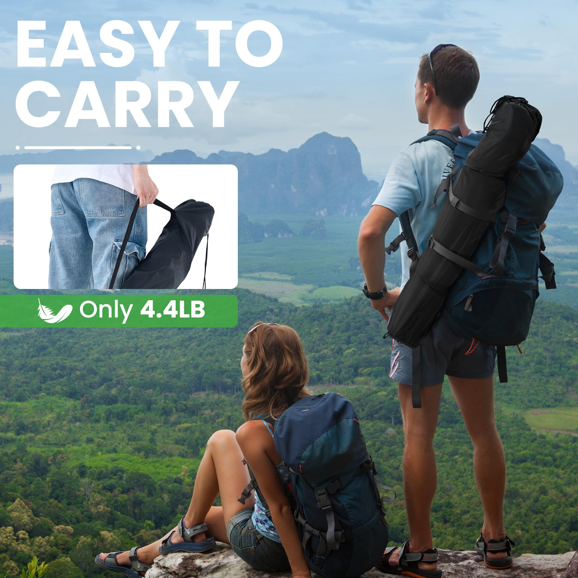 Canpsky two-pack folding chair mesh cup holder keeps drinks within reach.