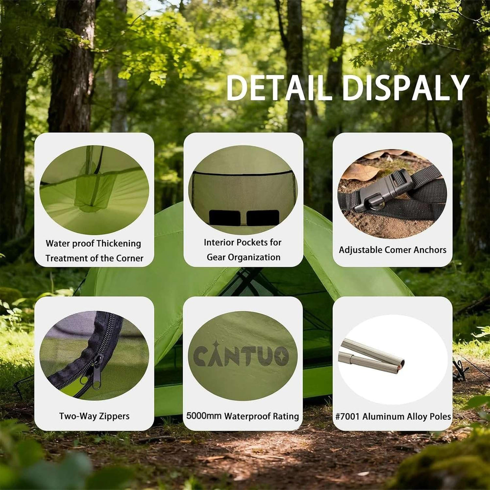 Cantuo tent with two doors offers convenient entry and exit
