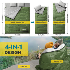CANWAY included pillows add comfort for a restful night under stars.
