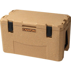 CANYON COOLERS Outfitter 55qt V2 Sandstone, front view, rugged capacity for weekend trips.