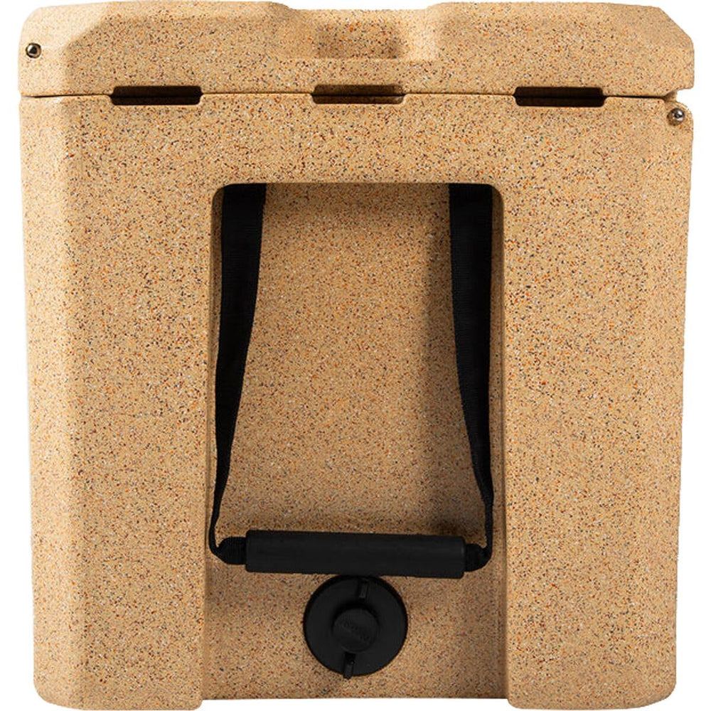 CANYON COOLERS Outfitter 55qt V2 Sandstone, soft touch latch for family-friendly operation.