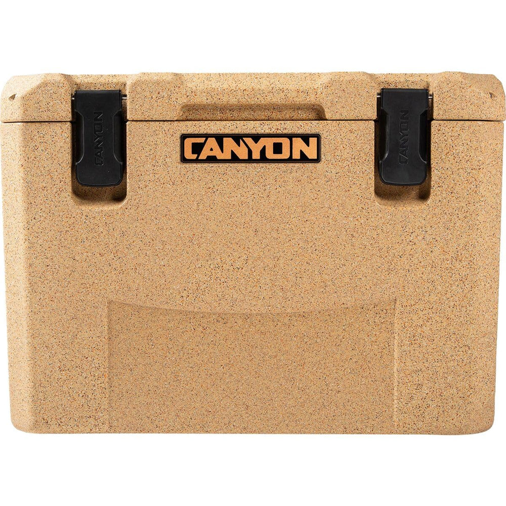 Canyon Outfitter V2 35qt sandstone drain plug with hose ready