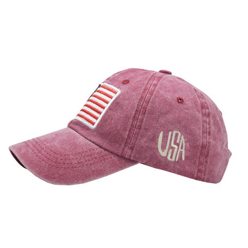 Back view showing adjustable strap on cap