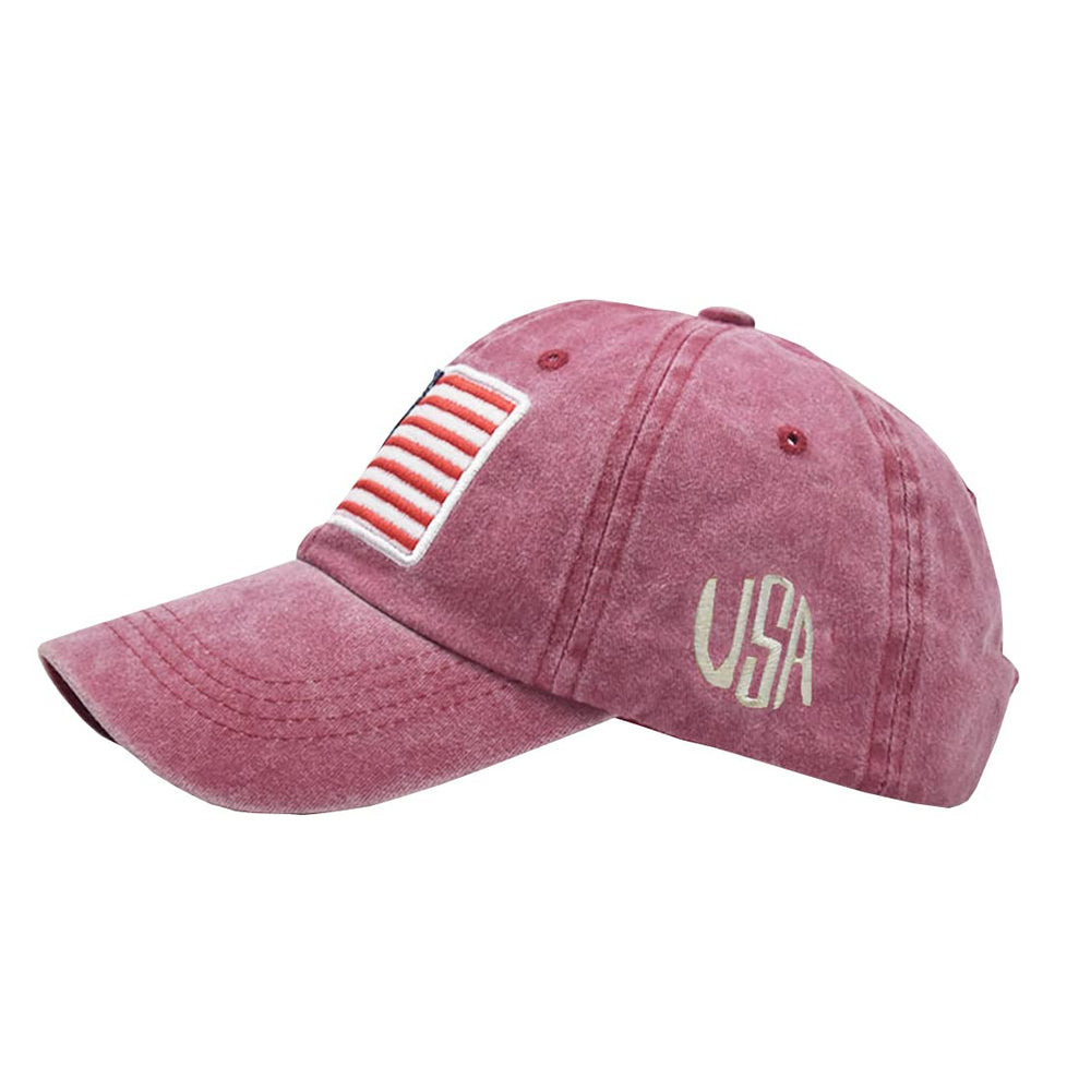 Back view showing adjustable strap on cap