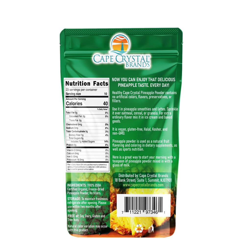 Cape Crystal freeze-dried pineapple powder preserving bright aroma and flavor