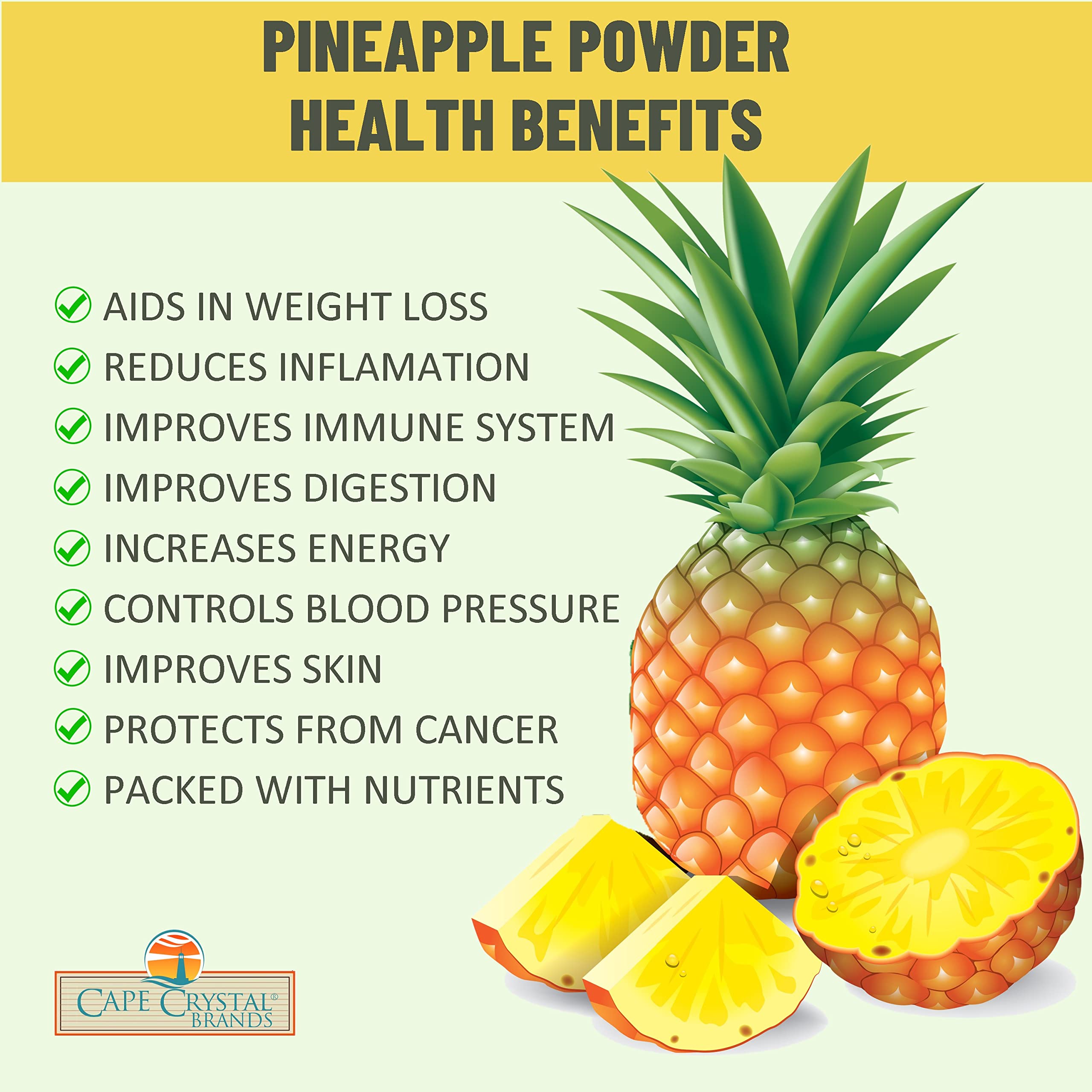 Cape Crystal pineapple powder supports baking and quick rehydration