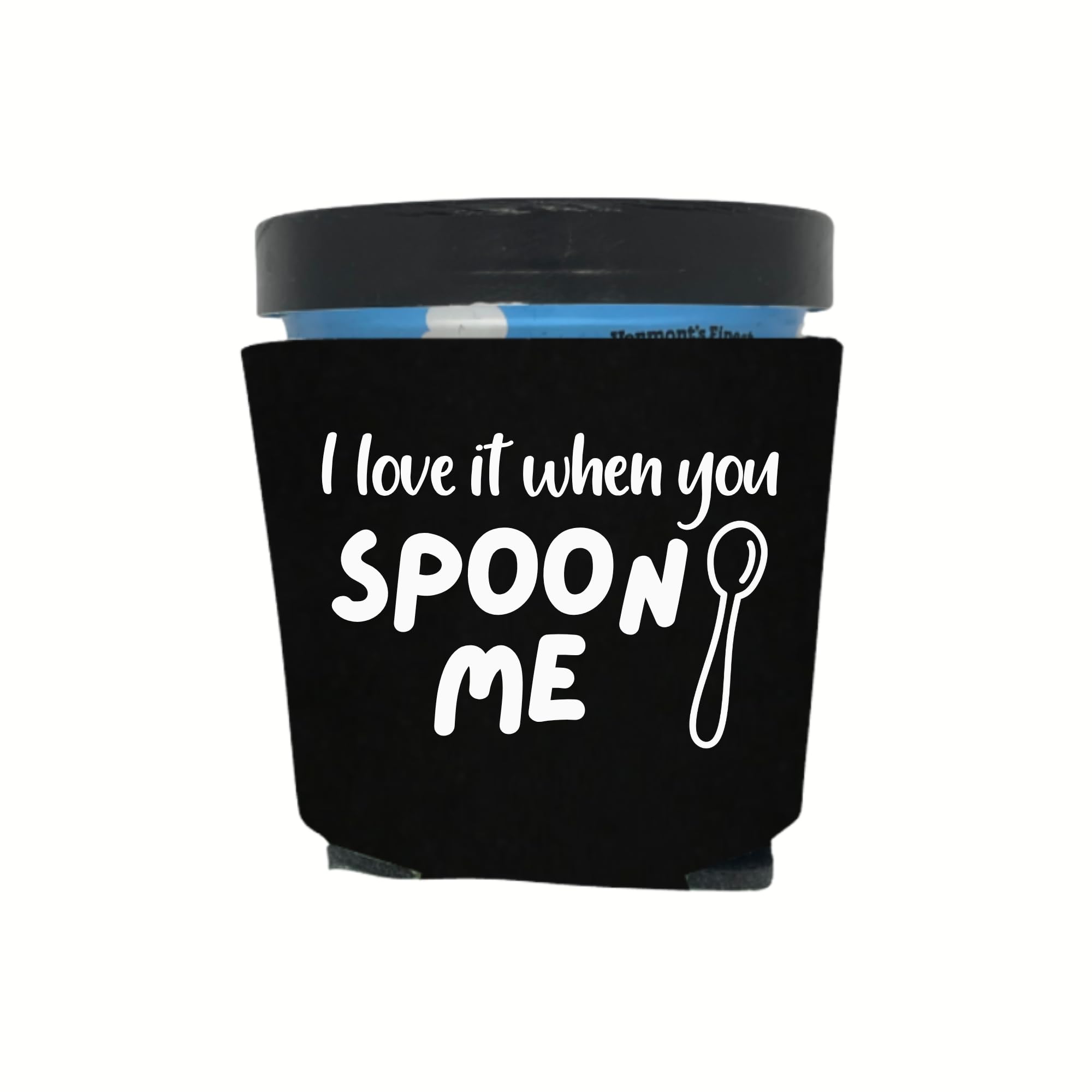 Capital City Commerce ice cream pint cooler in black keeps dessert cold and hands warm.