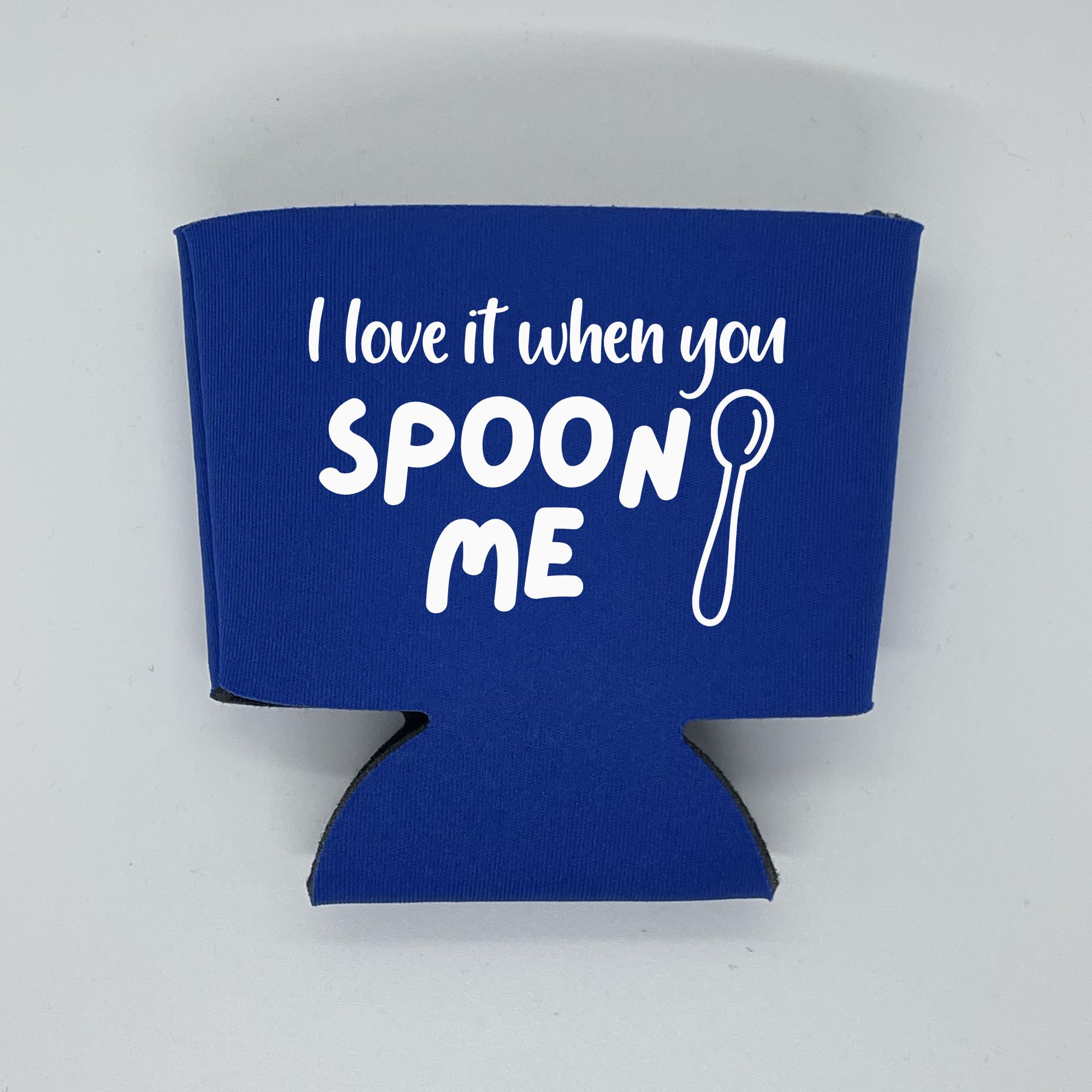 Capital City Commerce Pint Sleeve featuring 'I love it when you spoon me' as a playful party favor