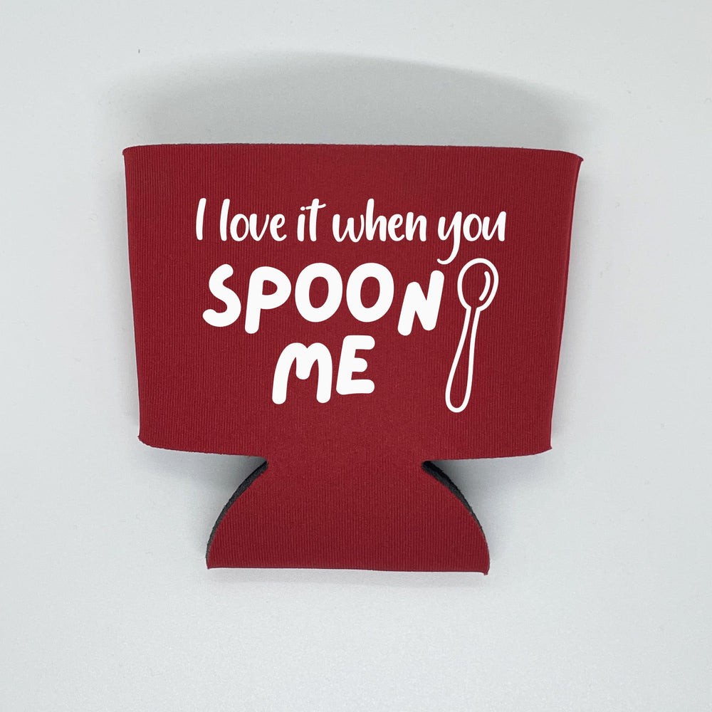 Capital City Ice Cream Pint Sleeve close-up shows the 'I LOVE IT WHEN YOU SPOON ME' message.