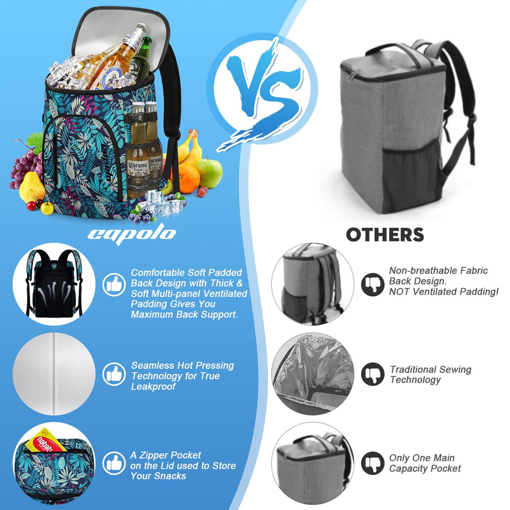 Capolo Cooler Backpack back panel and straps emphasize comfort during long carries.