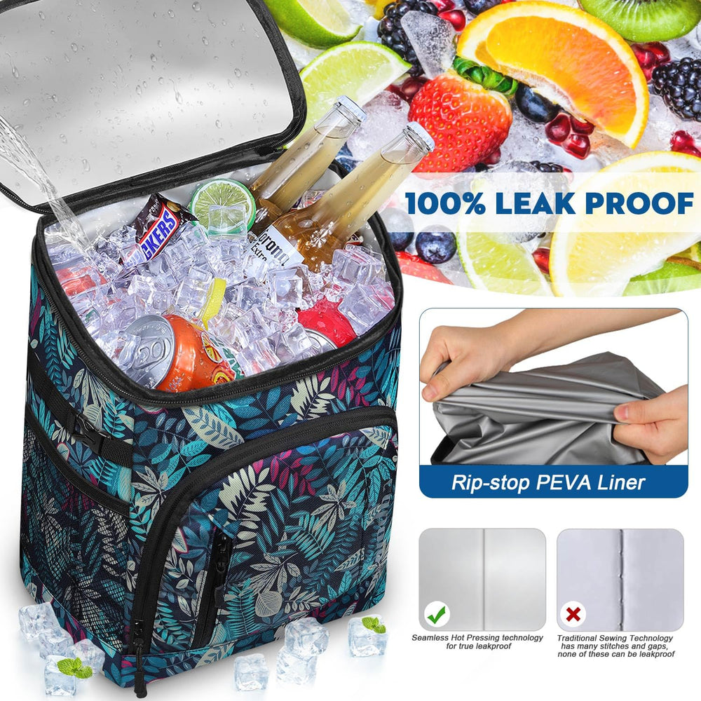 Capolo Cooler Backpack leakproof lining detail demonstrates mess-free transport.