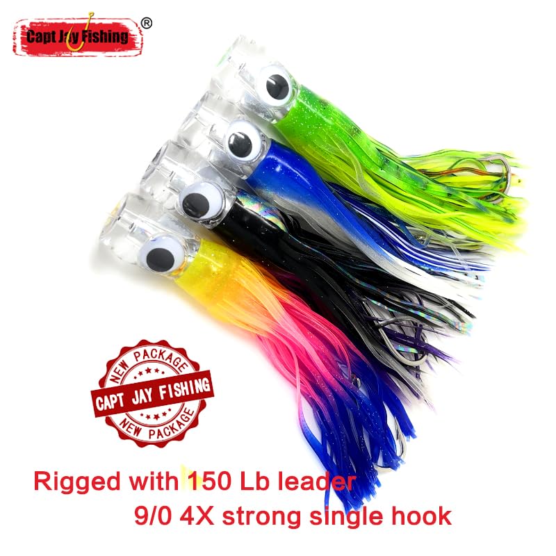 Capt Jay Fishing 8pcs package of trolling lures for versatile trolling.