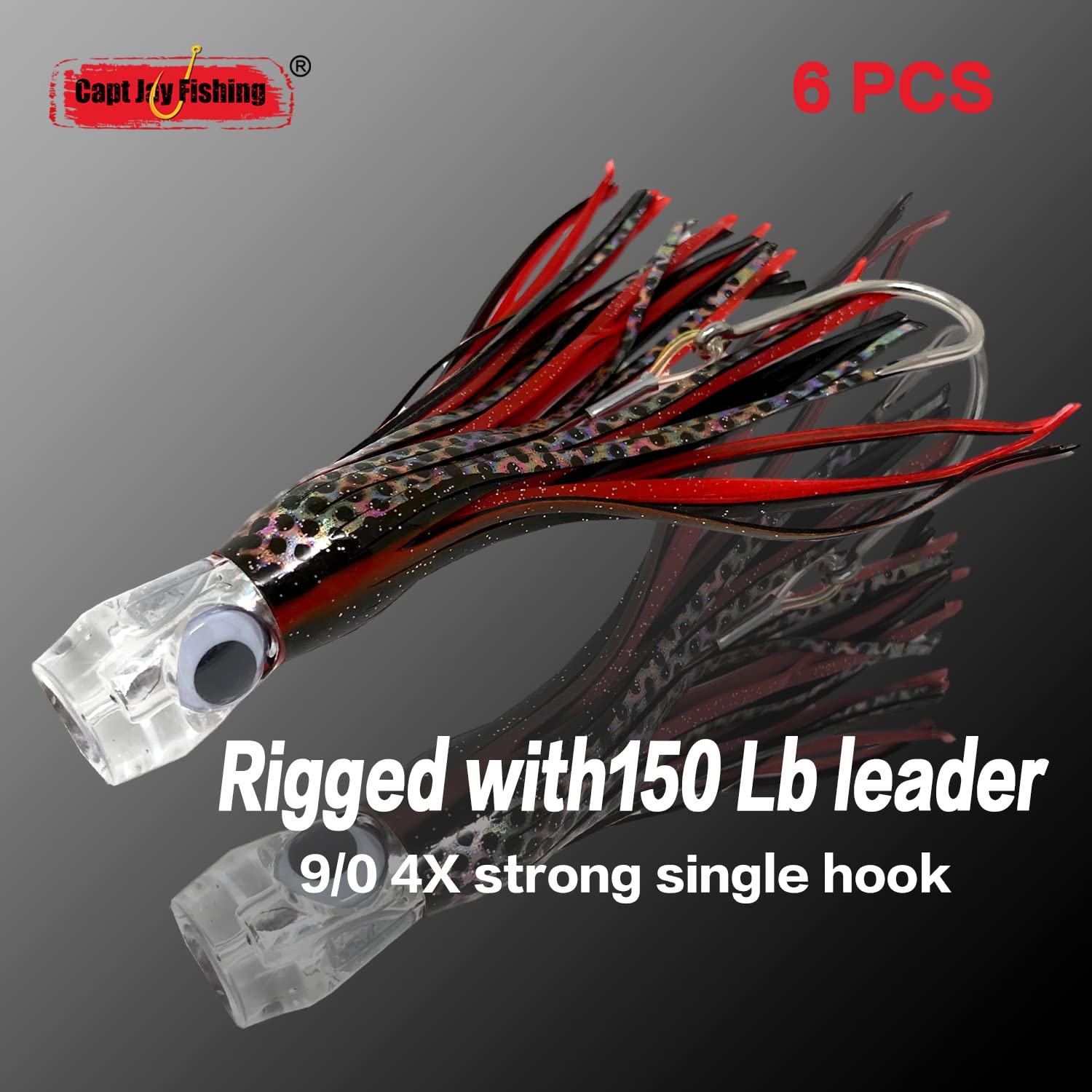 Trolling lure 9 inch with heavy-duty hooks for big game fish
