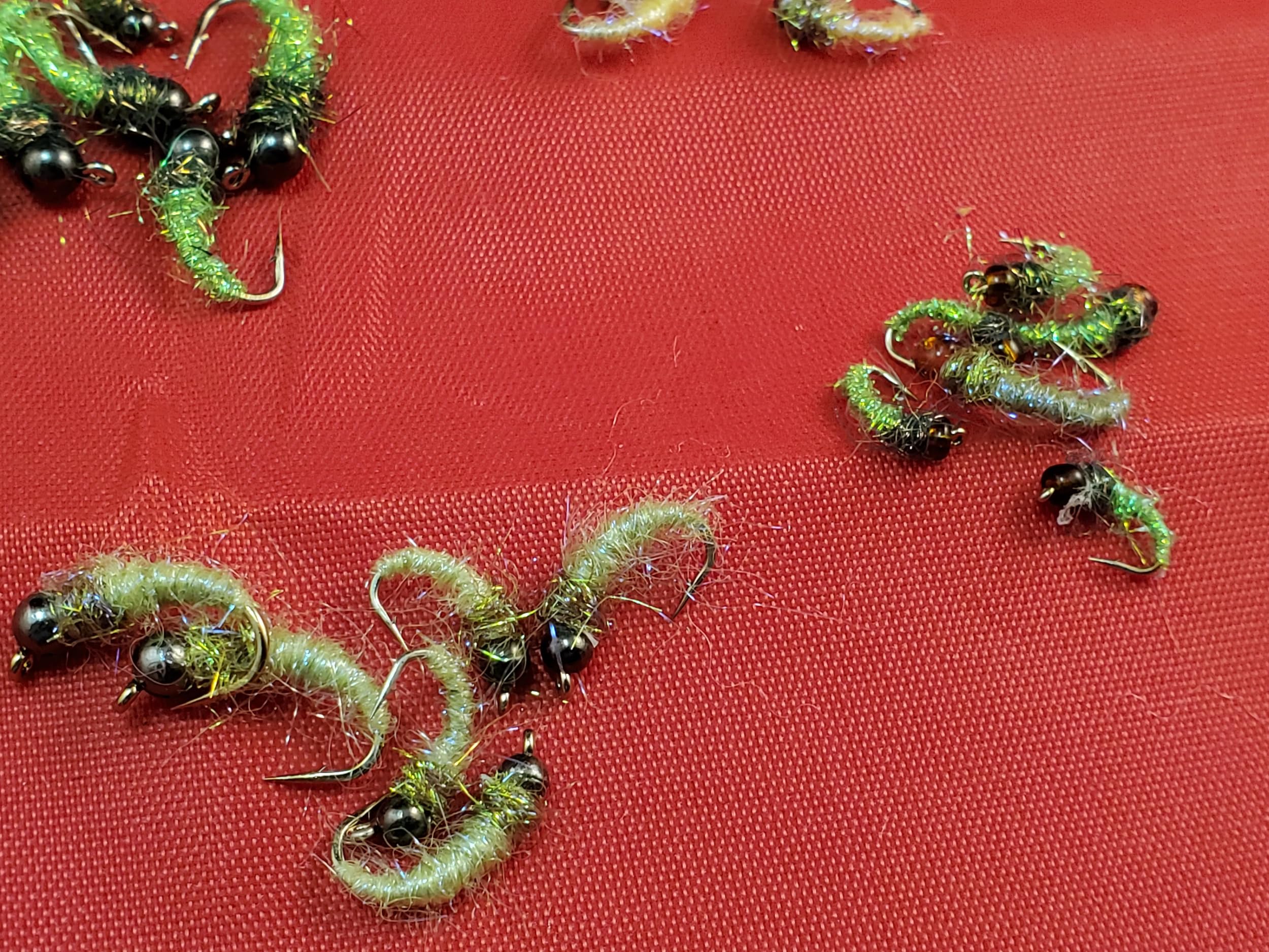 Capt. Ken's Caddis Pupa in olive tones for near-surface imitations