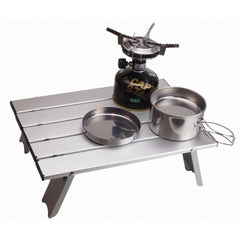 CAPTAIN STAG M-3713 camping setup on ground offers stability