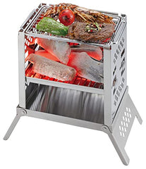Captain Stag Bonfire Stand stainless steel construction for lasting use.