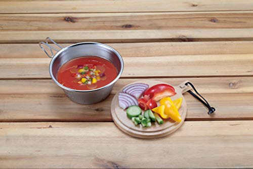 Captain Stag Sierra Cup-compatible lid featuring leather string and urethane coating.