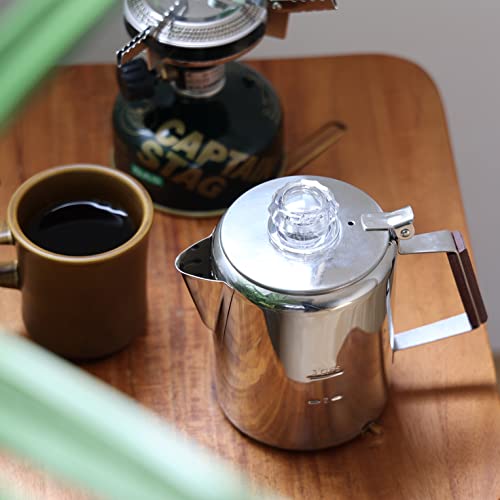 Captain Stag percolator dimensions-size show compact 2-3 cup capacity.
