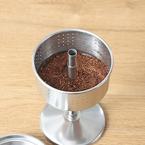 Captain Stag percolator stainless-steel body ready for outdoor use.