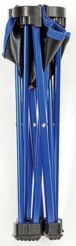 Captain Stag Trekker UC-1562 blue chair side view, compact seating for hikes