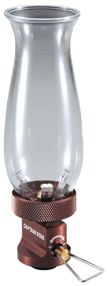 Captain Stag UF-19 candle lantern front view showing compact outdoor lighting setup