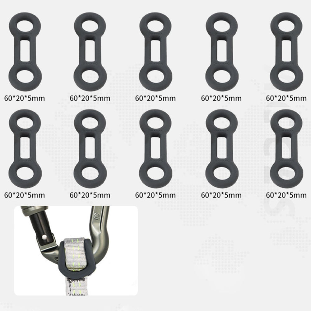 CAQYPVH belay rope setup with durable silicone rings for reliability.