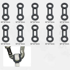 CAQYPVH belay rope setup with durable silicone rings for reliability.
